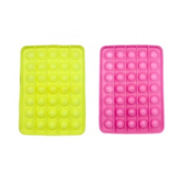POP IT RETANGULAR - ANTI STRESS SENSORIAL POPIT COM INMETRO AMARELO 1 PÇ