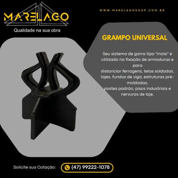 GR 25MM - GRAMPO UNIVERSAL PRETO 500 PÇ
