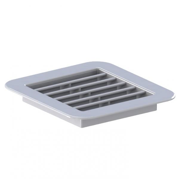 GRADE SAIDA DE AR QUADRADA COM COLARINHO - 25 PÇ BRANCO