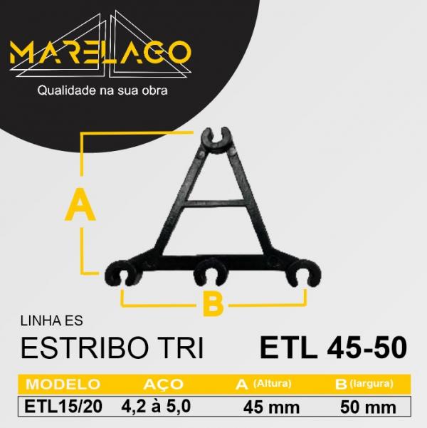 ESTRIBO TRIANGULAR PARA LAJES - 4,2 PRETO 50 PÇ