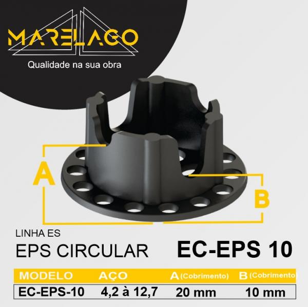 EPS CIRCULAR CUBETA - C10 - 20 PRETO 500 PÇ
