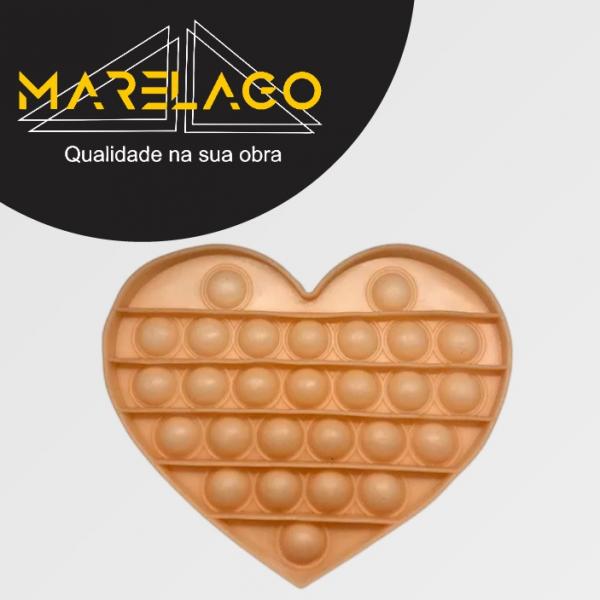 POP IT CORAÇÃO - ANTI STRESS SENSORIAL POPIT COM INMETRO LARANJA 1 PÇ