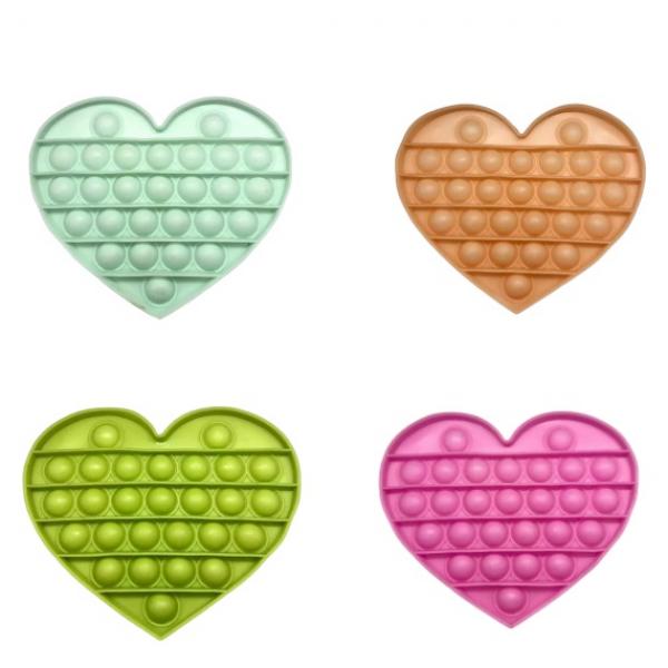 POP IT CORAÇÃO - ANTI STRESS SENSORIAL POPIT COM INMETRO VERDE 1 PÇ