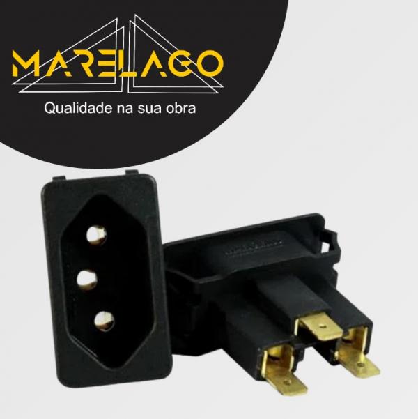 MÓDULO TOMADA MARGIRIUS - PRETO 2 PÇ