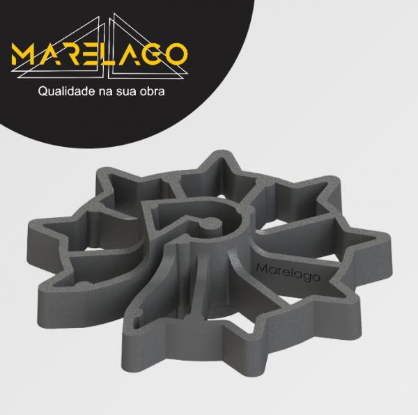 ES-20 ESPAÇADOR UNIVERSAL  20MM, 2,0 CM  - ROSETA PRETO 50 PÇ