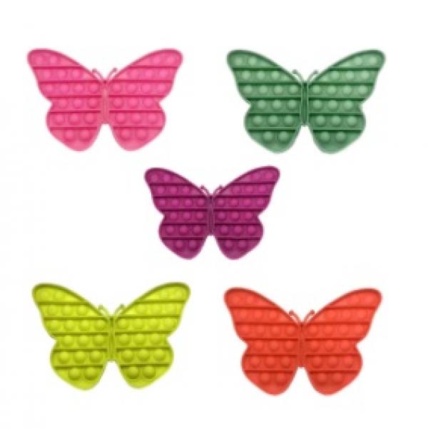 POP IT BORBOLETA - ANTI STRESS SENSORIAL POPIT COM INMETRO VERMELHO 1 PÇ