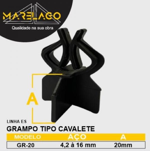 GR 20MM - GRAMPO UNIVERSAL PRETO 500 PÇ