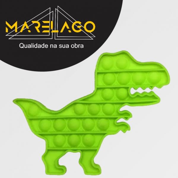 POP IT DINOSSAURO - ANTI STRESS SENSORIAL POPIT COM INMETRO AMARELO 1 PÇ