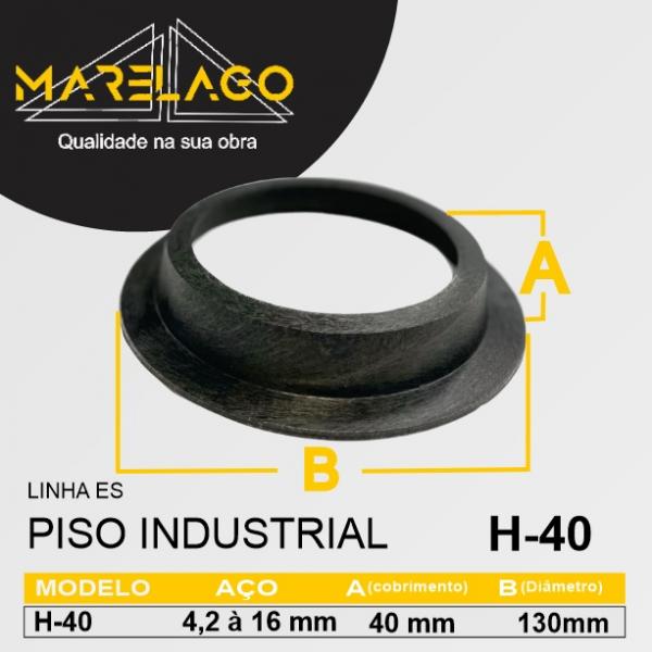 H-40 ESPAÇADOR PARA PISO INDUSTRIAL 40MM PRETO 75 PÇ