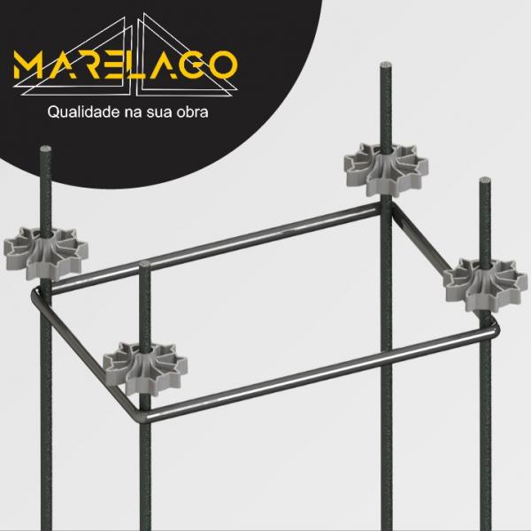 ESPAÇADOR UNIVERSAL 20MM, 2,0CM - ROSETA - 1000 PÇ PRETO