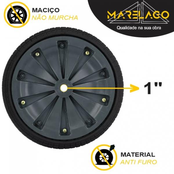 RODA EIXO 1  - 25MM ? 2,5CM - MARELAGO PRETO 1 PÇ